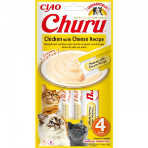 CHURU CAT CREAMY biezenis kaķiem Vistas gaļa, siers 14g N4